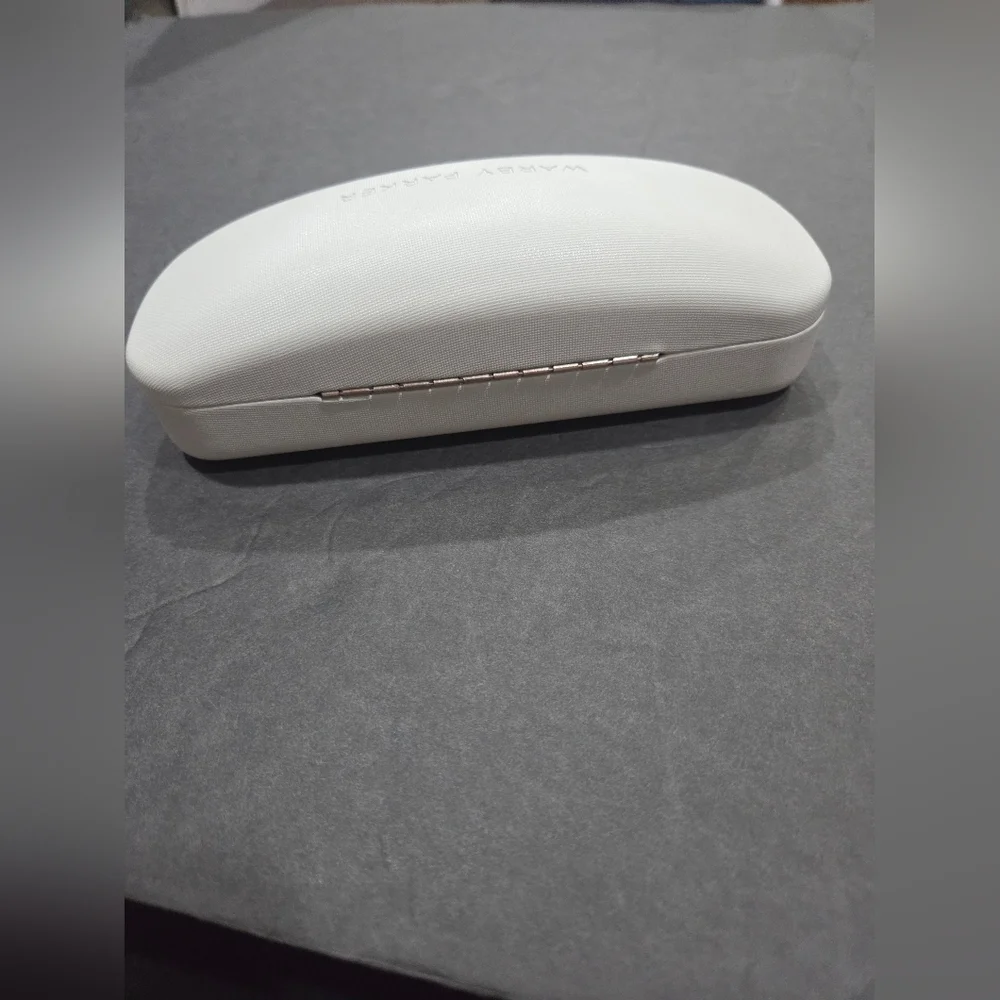 Warby Parker White Glasses Case Light Gray Color